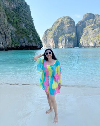 Aqua cape dress