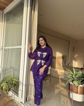 Purple bloom three pics cord